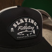 Load image into Gallery viewer, Slaying & Filleting Hat (BLACK/WHITE/GREEN)