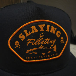 Slaying & Filleting Hat (BLACK/ORANGE)