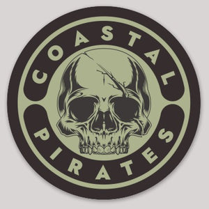 Sticker - Coastal Pirates Skull (Green)