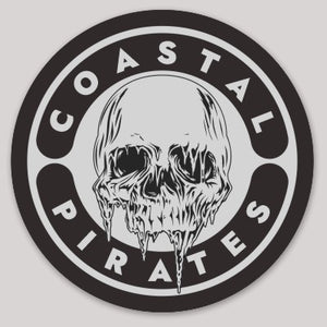 Sticker - Coastal Pirates Skull (White)